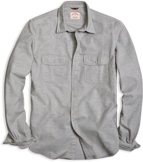 solid grey flannel shirt