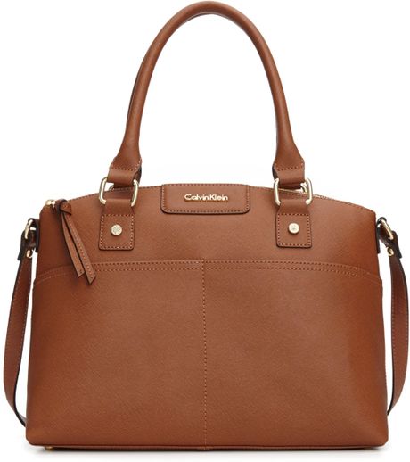 calvin klein luggage brown