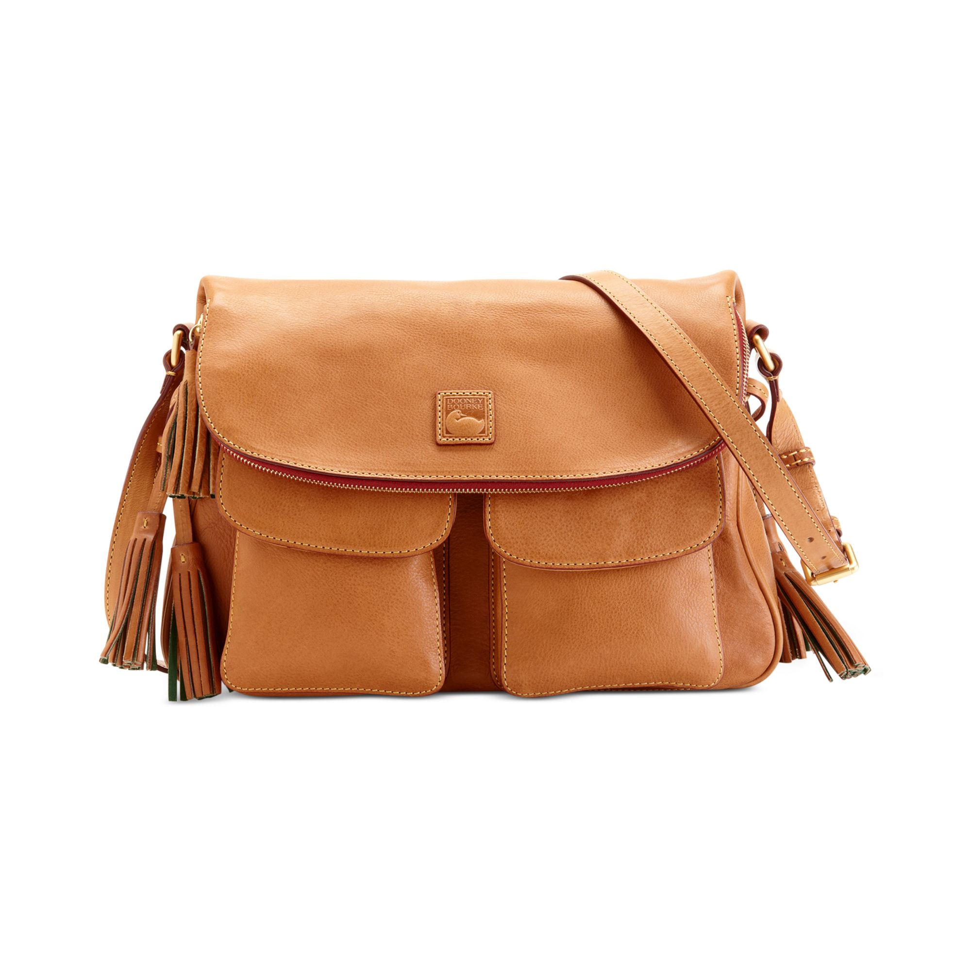 Dooney & Bourke Florentine Zip Flap Foldover Bag in Beige (NATURAL) Lyst