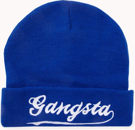 Forever 21 Street Cool Gangsta Beanie in Blue (Blue/white) | Lyst