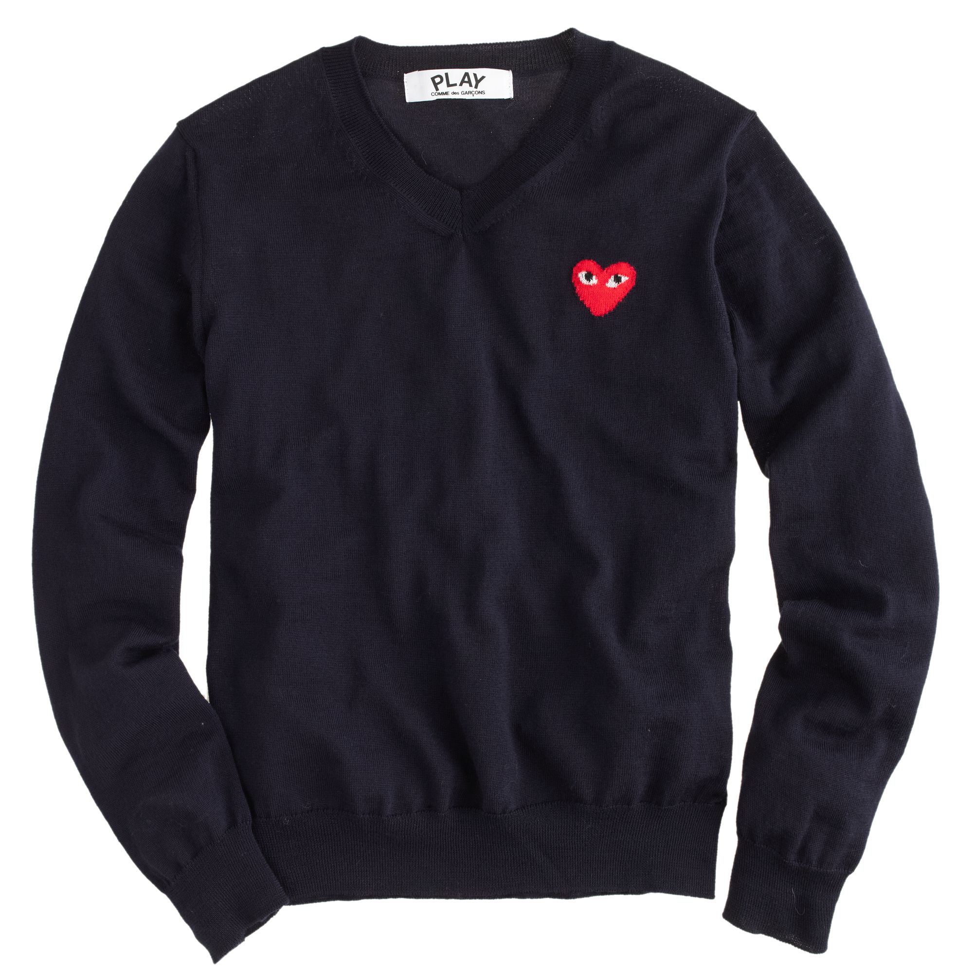 J.crew Play Comme Des Garçons® V-Neck Sweater in Blue (navy) | Lyst