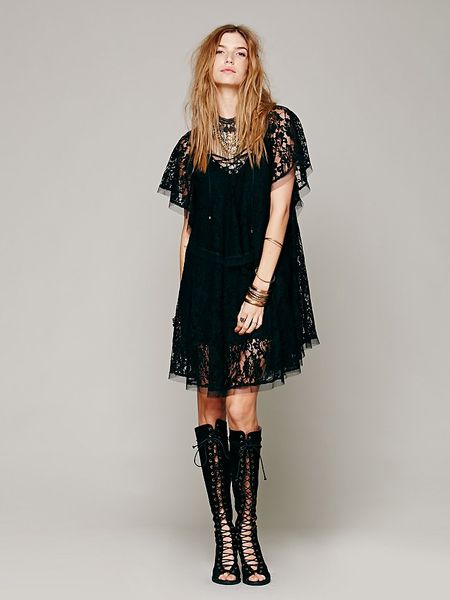 free people lace up dress