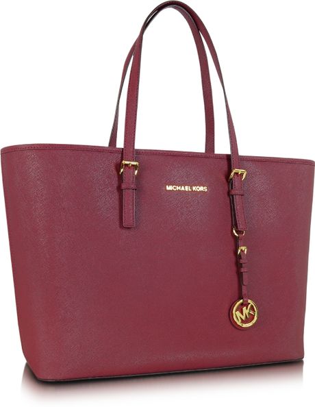 Michael Kors Jet Set Travel Multifunction Saffiano Leather Tote in ...