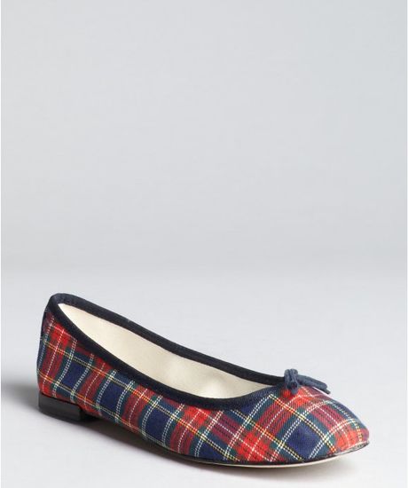 tartan bow flats
