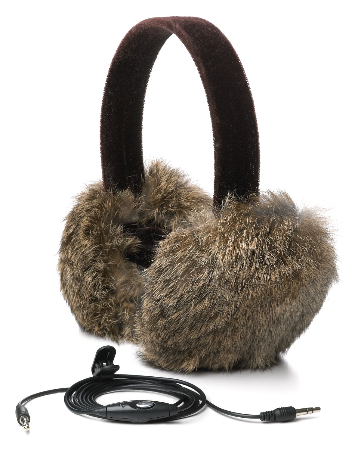 Surell Long Hair Rabbit Earmuffs with Tech in Brown (Heather/Brown) Lyst