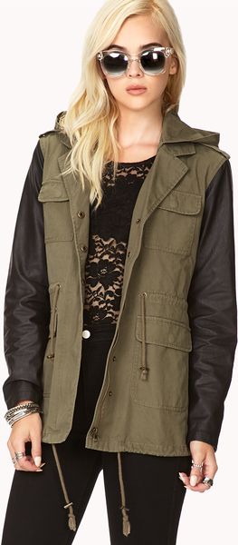 Forever 21 Out Of This World Utility Jacket in Green (OLIVEBLACK ...