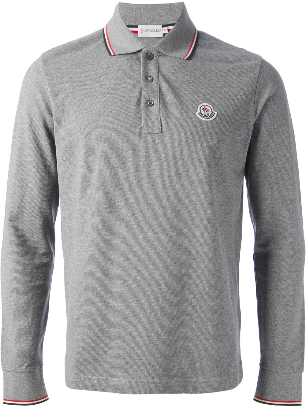 moncler polo grey long sleeve