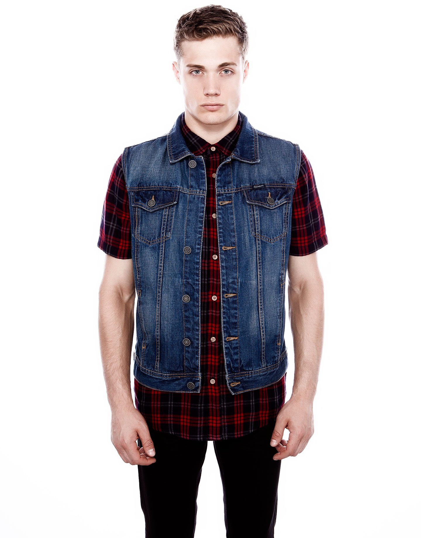 denim waistcoat