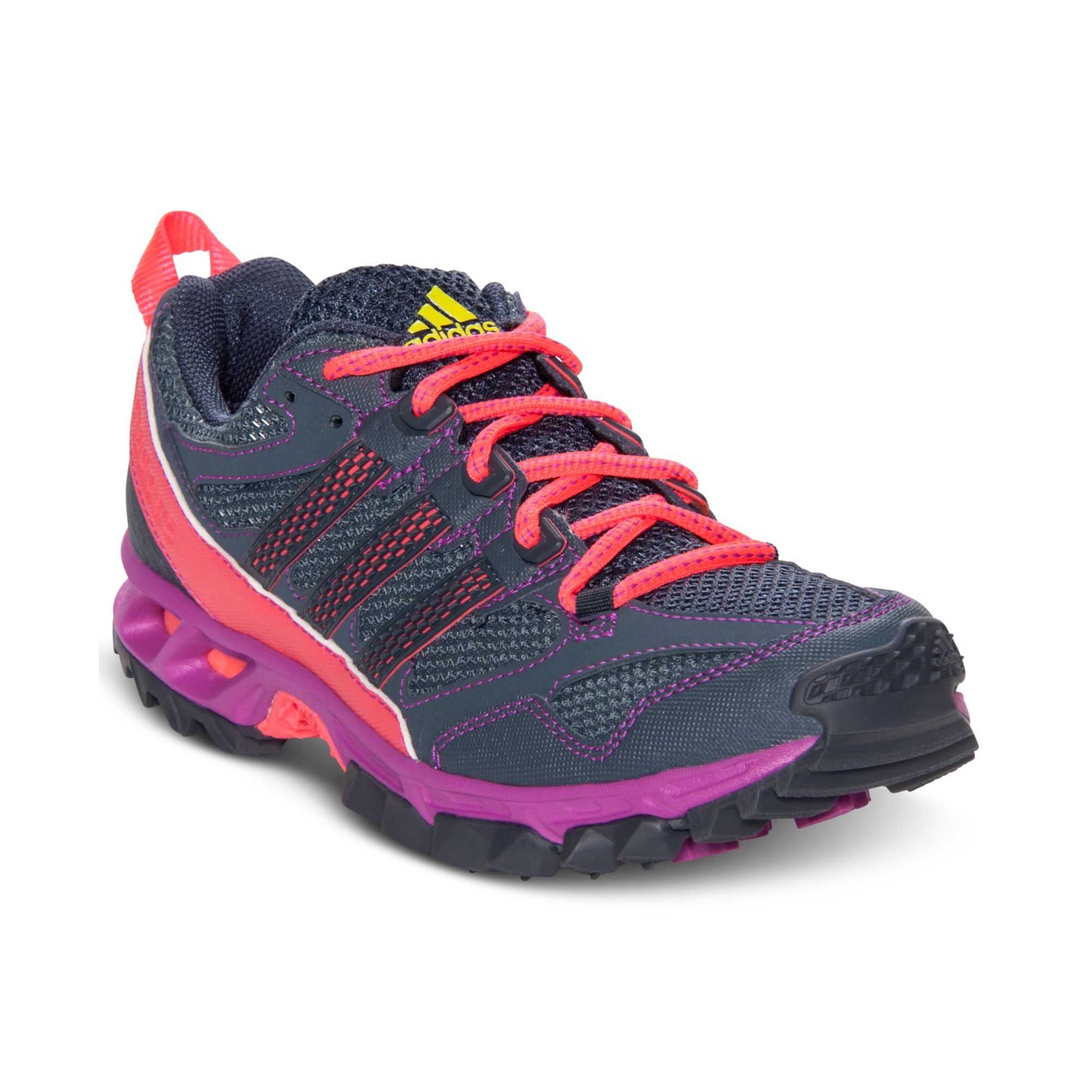 Adidas Kanadia 5 Trail Running Sneakers in Multicolor (DARK ONIX/RED