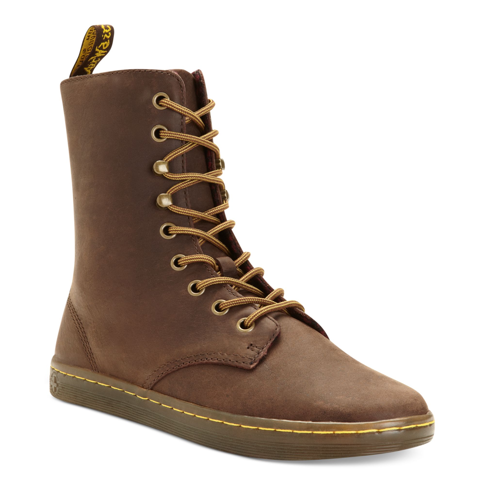 brown platform dr martens