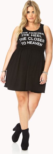 Forever 21 Higher The Heels Casual Dress in Black (BLACKCREAM) | Lyst