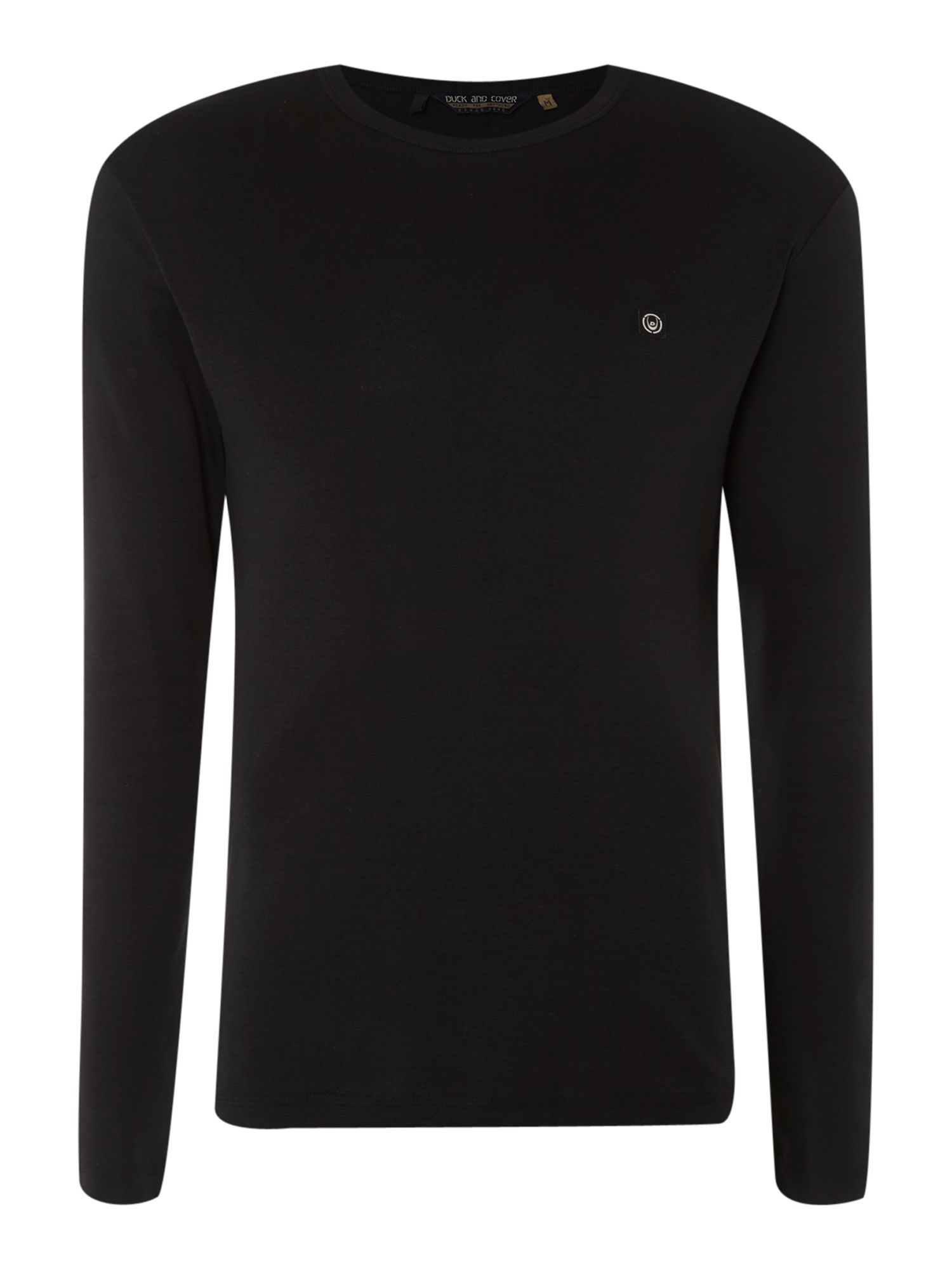 Duck And Cover Long Sleeved Ribbed T Shirt in Black for Men | Lyst