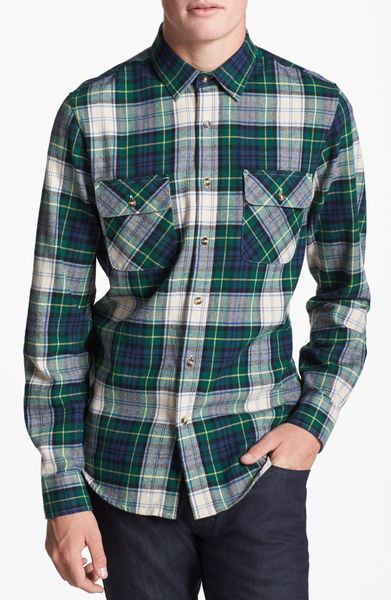 solid green flannel shirt