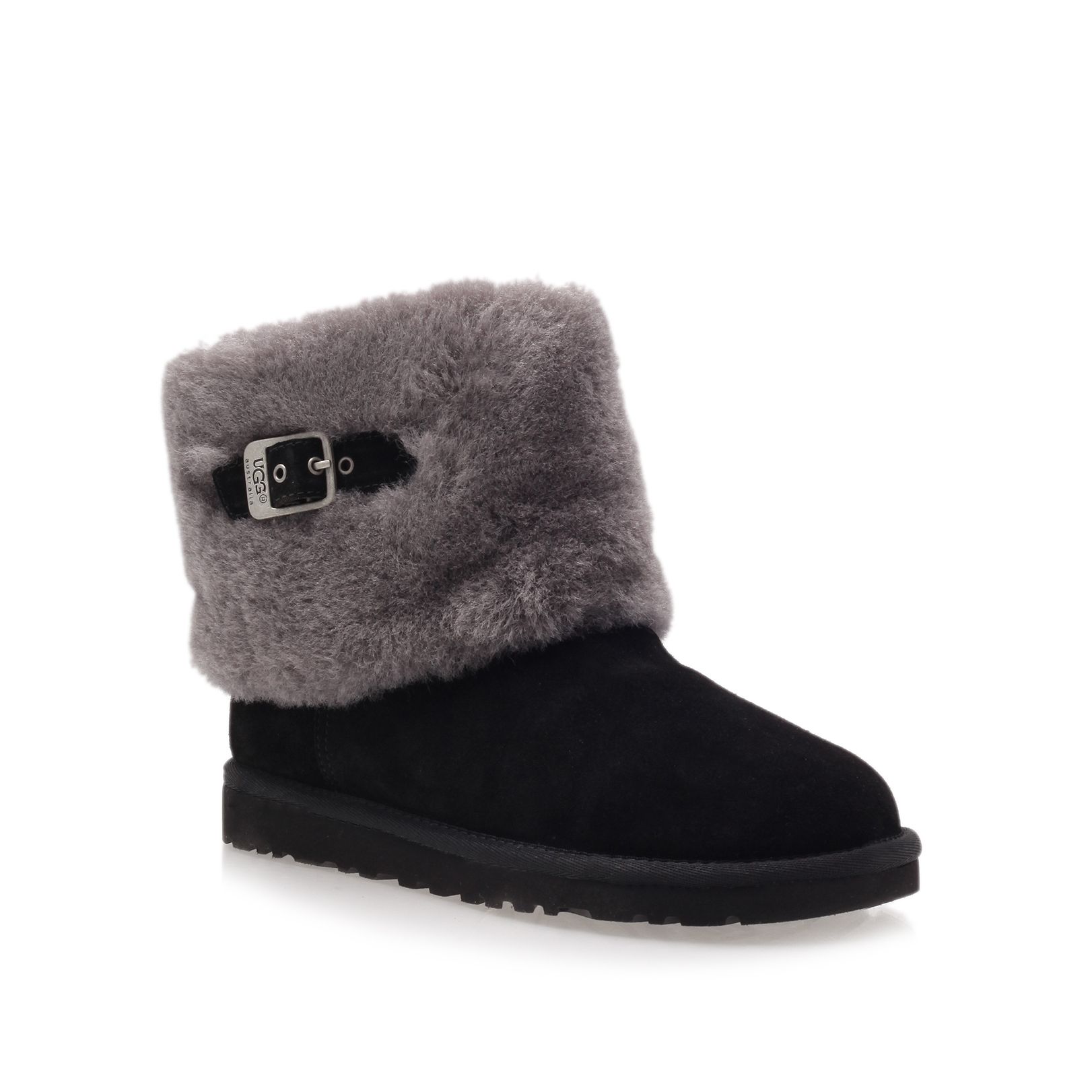 ugg classic lace up ankle boots in black
