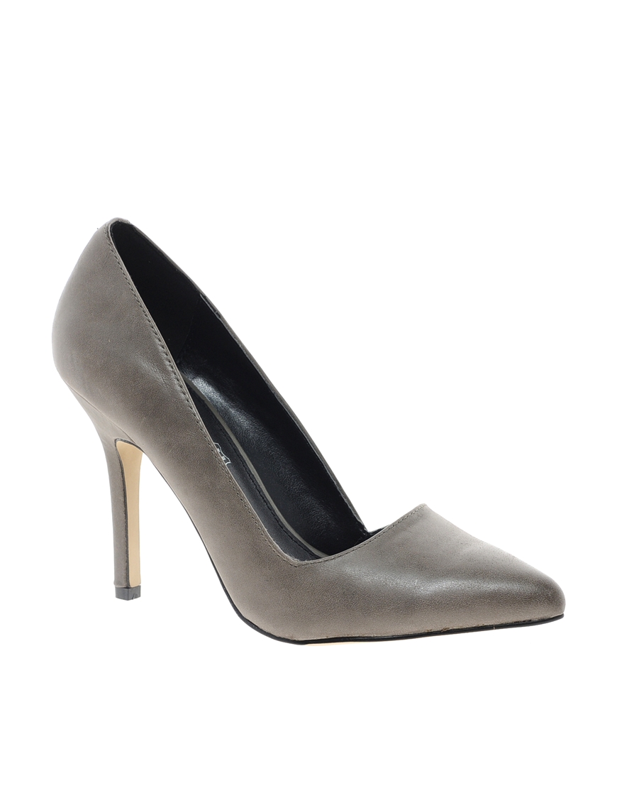 Aldo Zipfel Grey Pointed Heeled Court Shoes in Gray (Grey) | Lyst