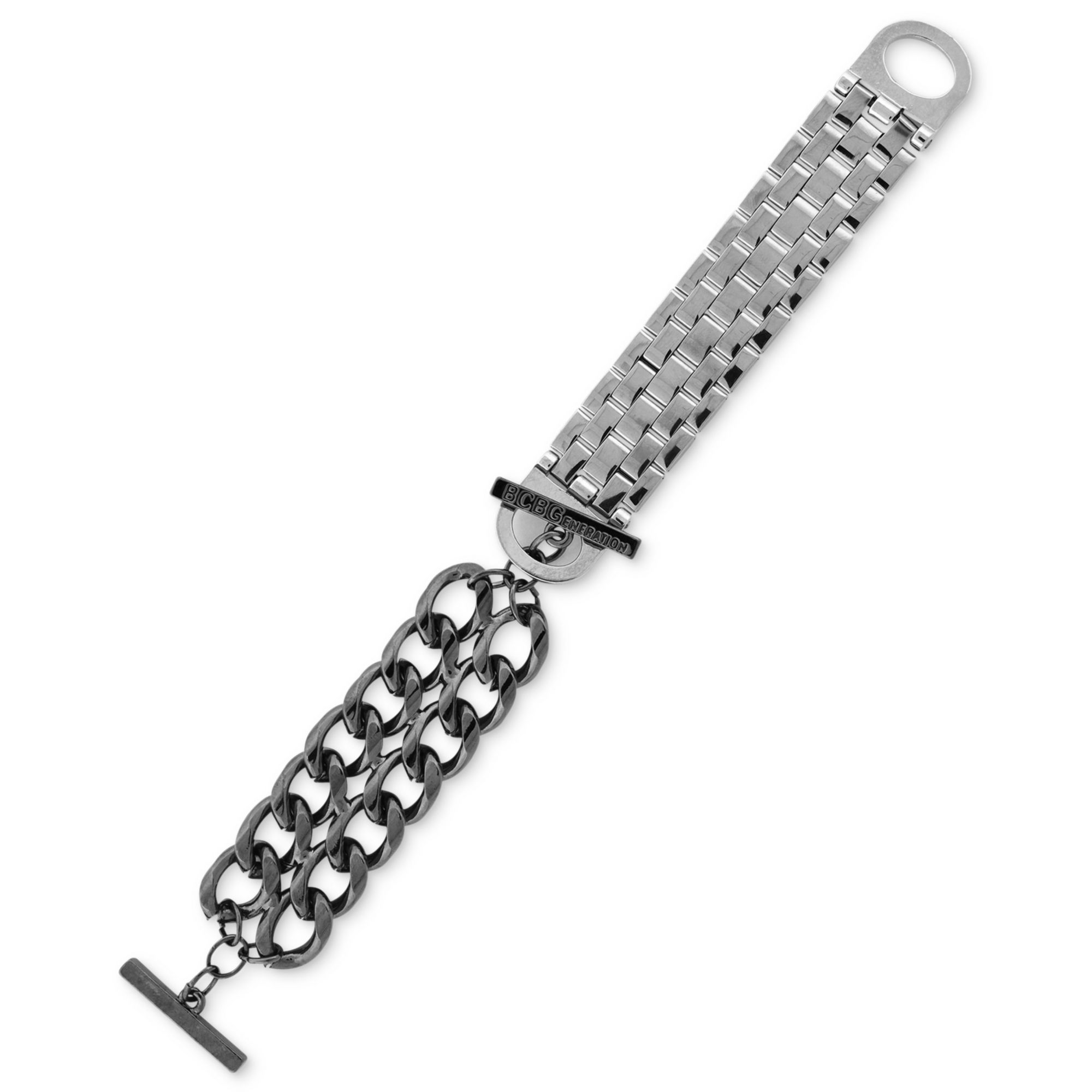 Bcbgeneration Twotone Chain Link and Watch Band Toggle Bracelet in
