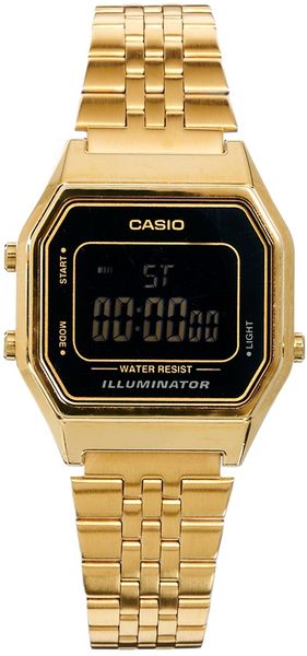 casio black mini face watch