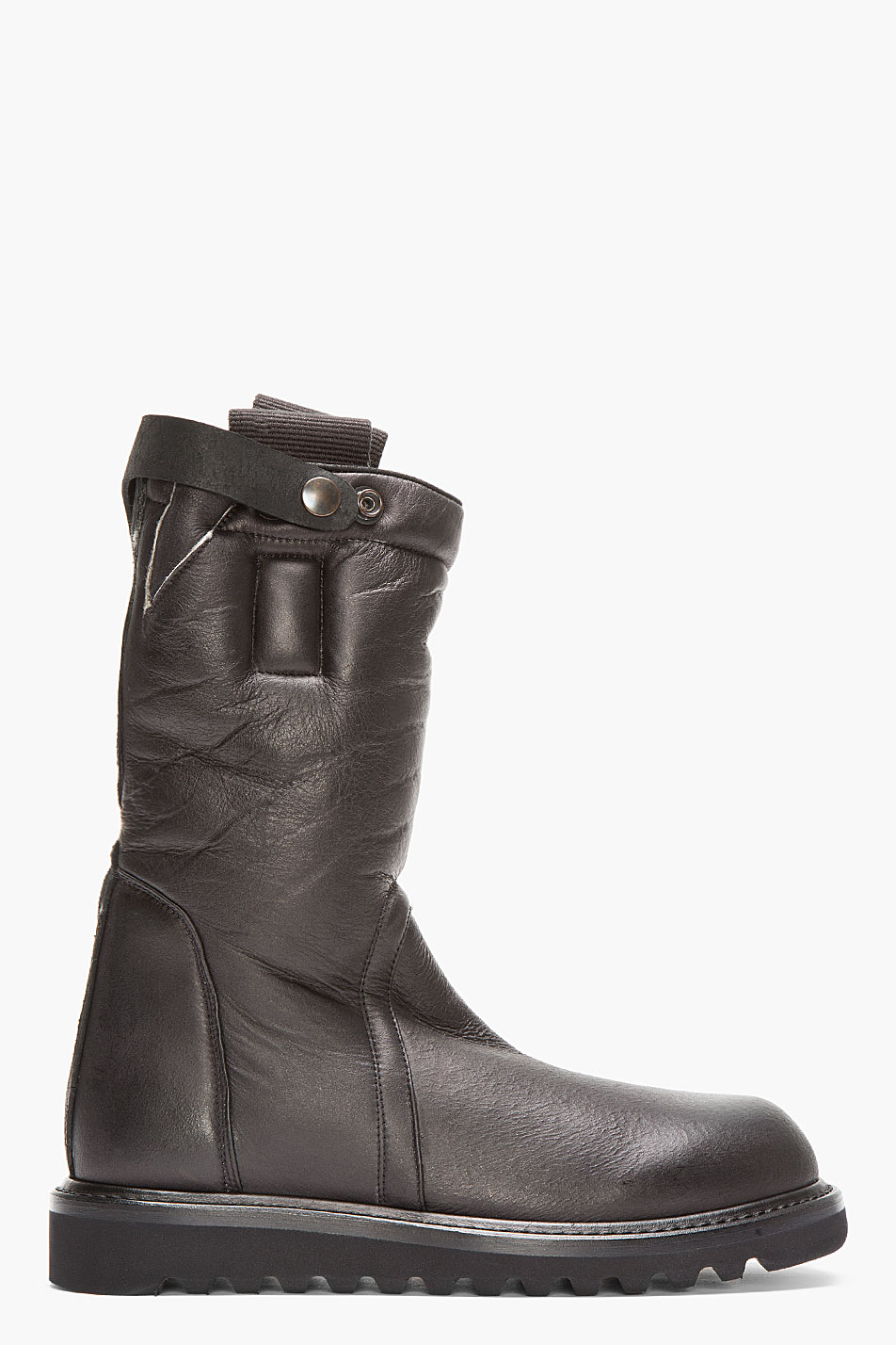 rick owens drkshdw lace up shearling boots