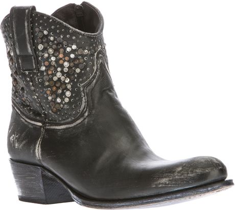 Frye Embellished Western Boot in Black | Lyst