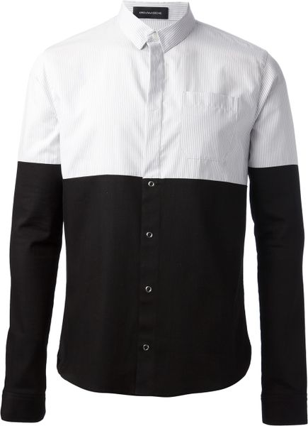 black panel shirt