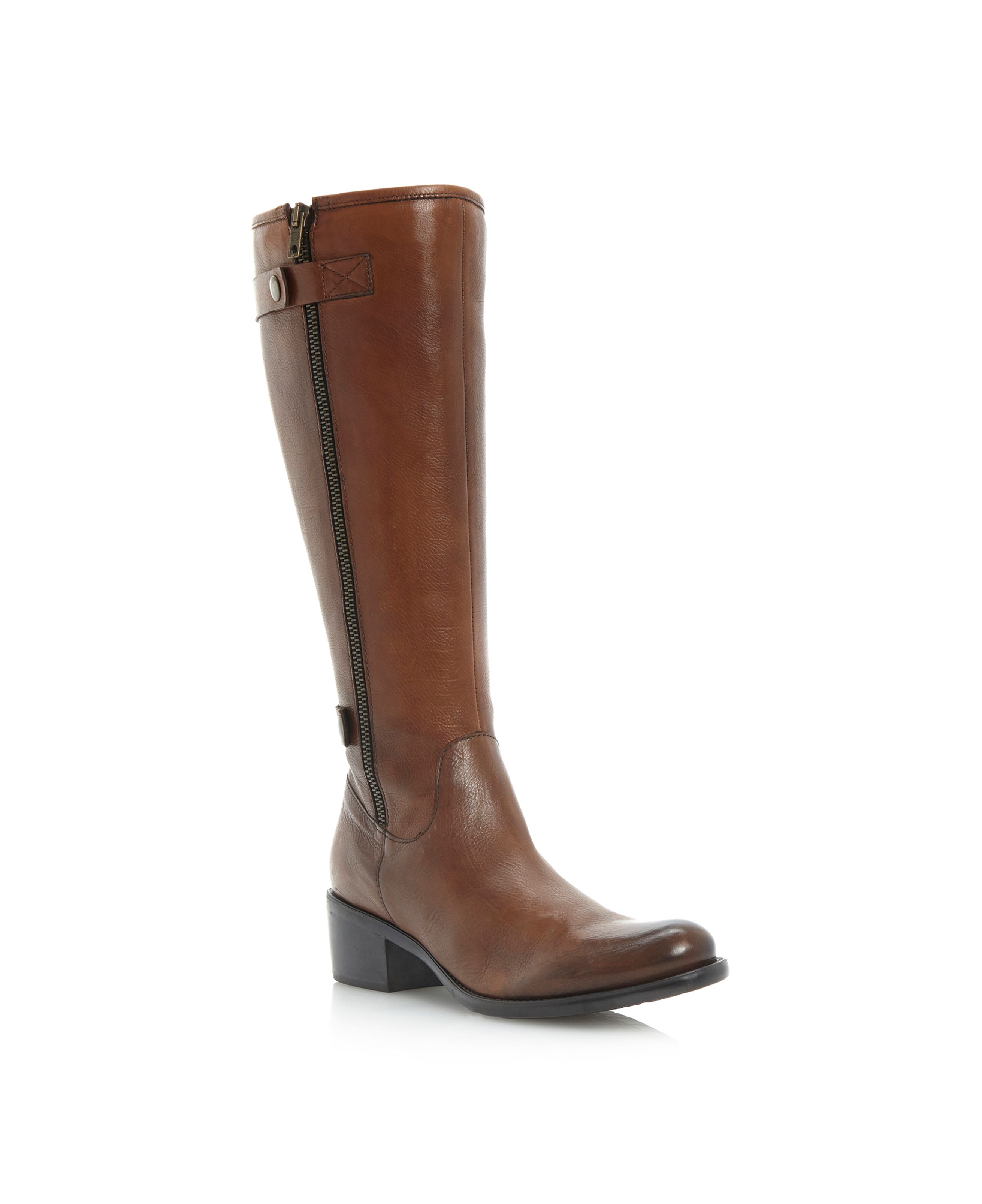 low block heel boot