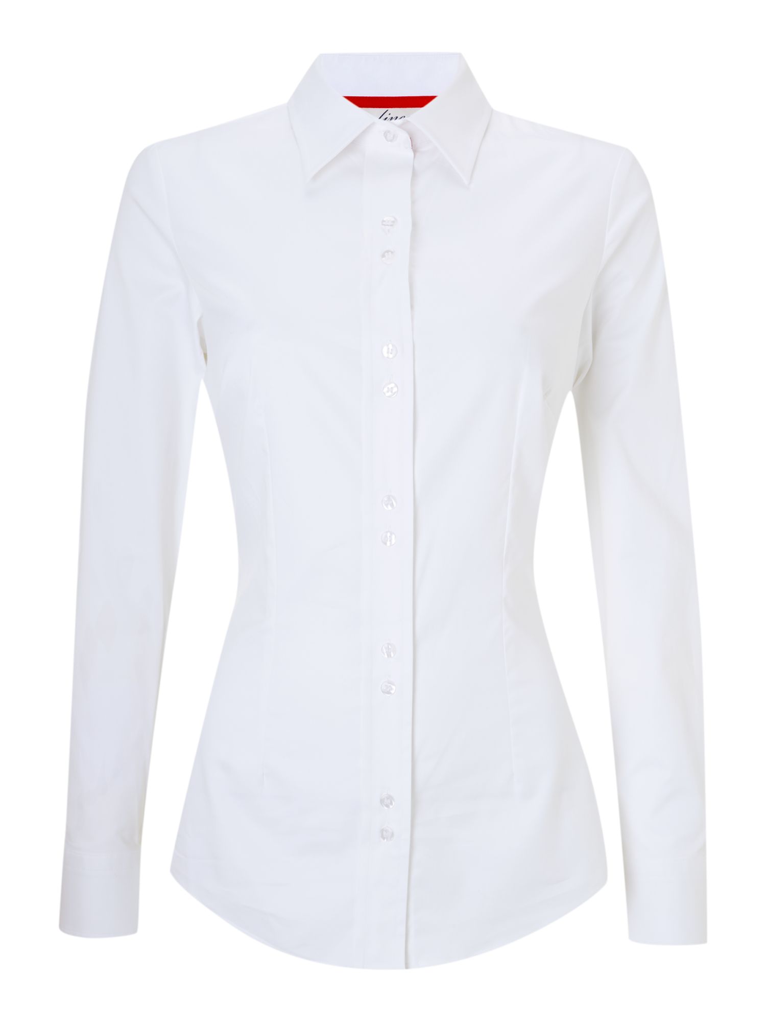 white stretch shirt women