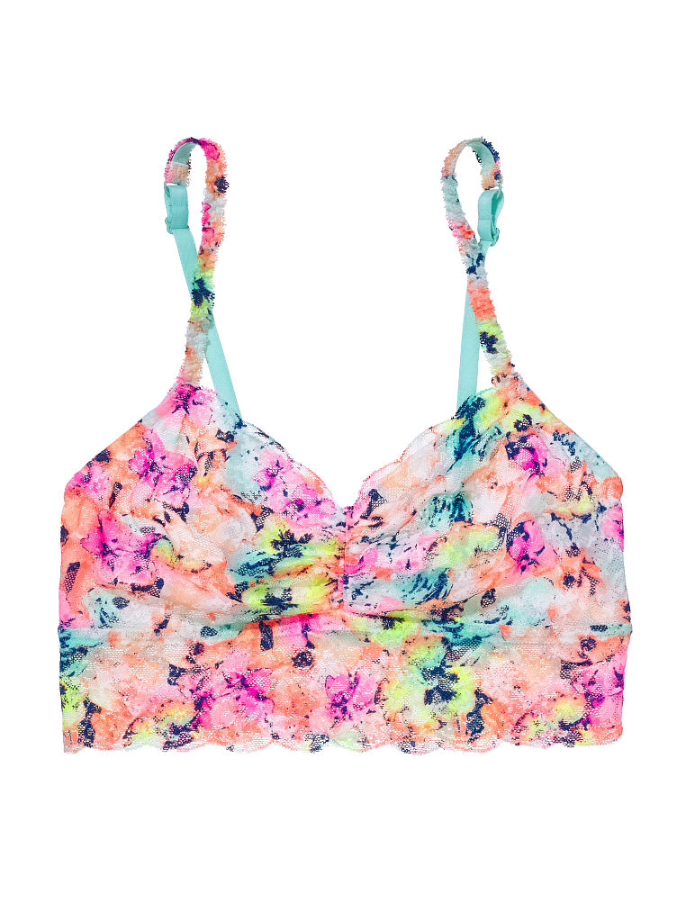 Victorias Secret Lace Bralette In Multicolor Floral Print Lyst