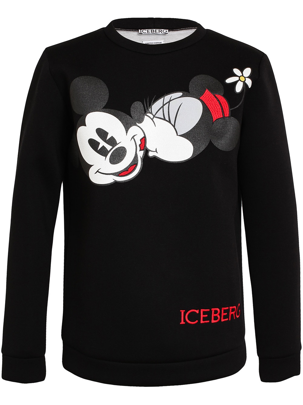 Iceberg Mickey and Minnie Mouse Neoprene Sweater in Black Lyst