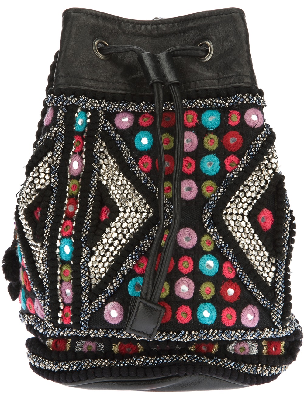 Antik Batik Embroidered Bucket Bag in Multicolor (black) Lyst