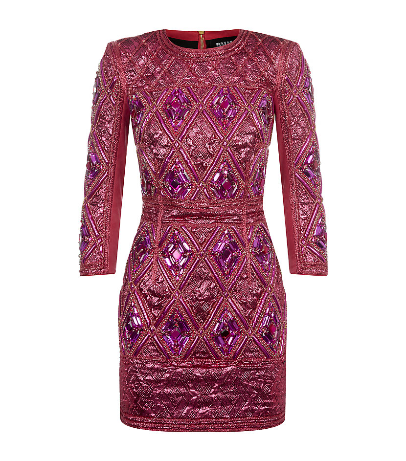 hot pink balmain dress
