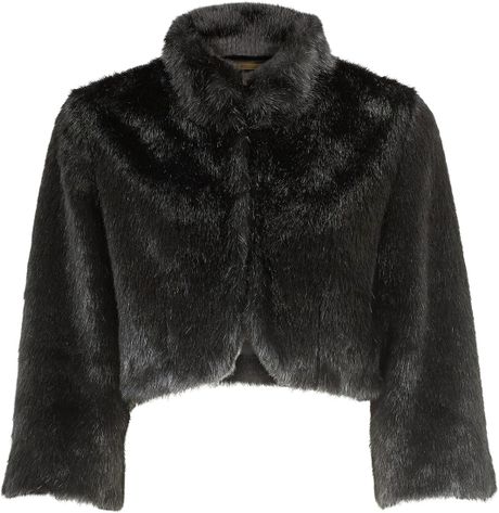 alexon faux cropped fur jacket