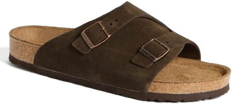 Birkenstock ZÃ¼rich Soft Sandal in Brown for Men (Mocha Suede) | Lyst