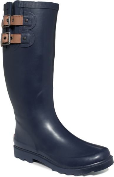 navy blue rain boots womens