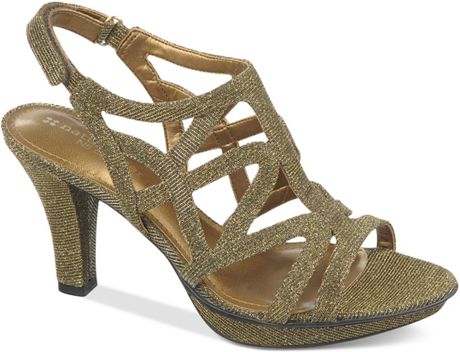 Naturalizer Danya Evening Sandals in Gold (Gold Glitter) | Lyst