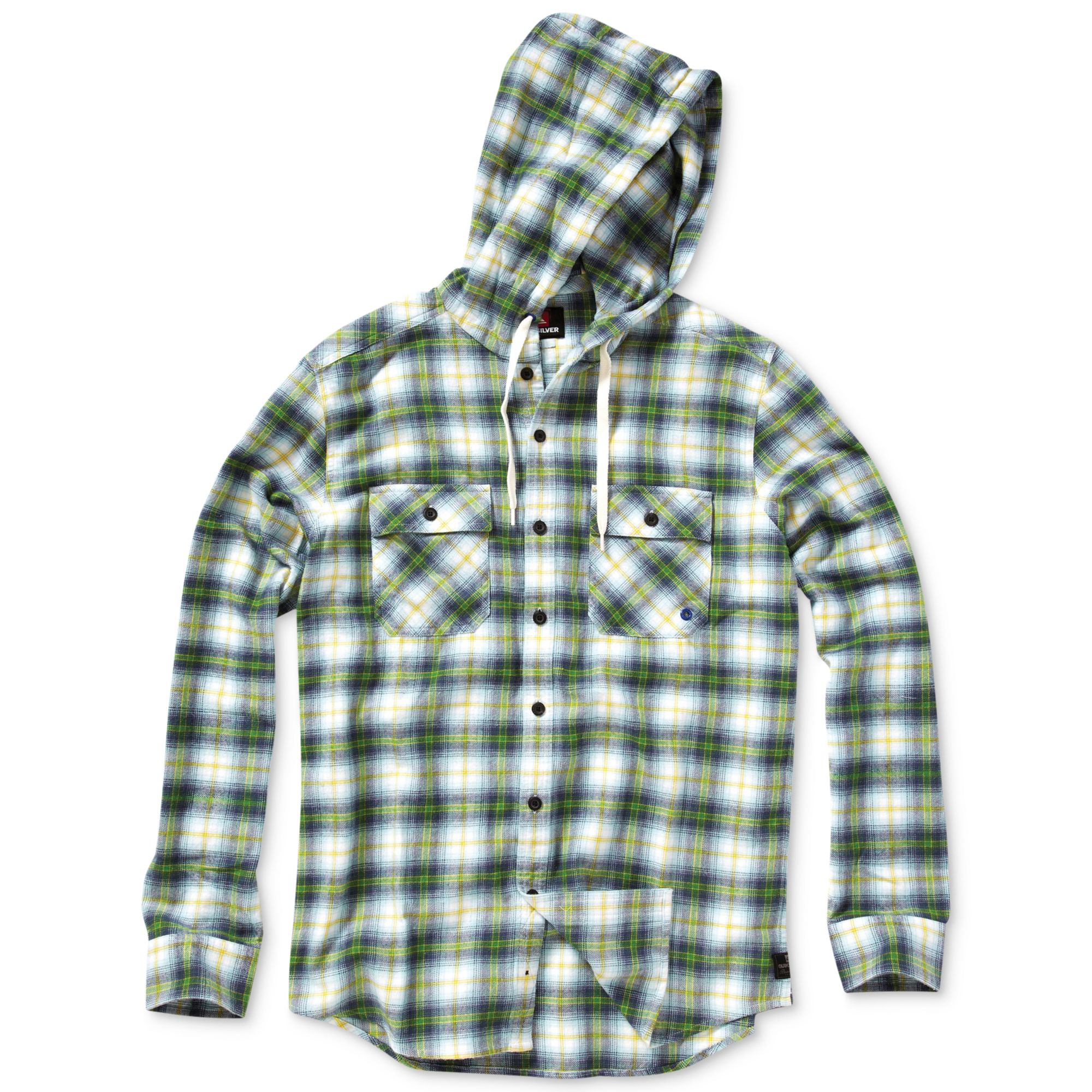 Quiksilver Tripped Out Hooded Flannel Shirt in Green for Men (Vintage