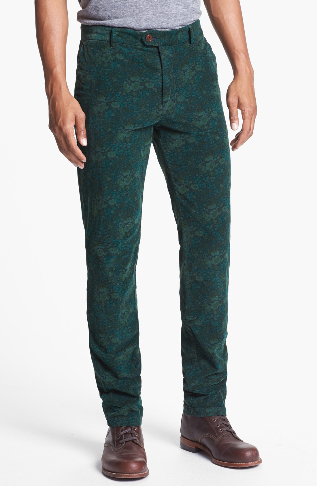 green mens corduroy pants