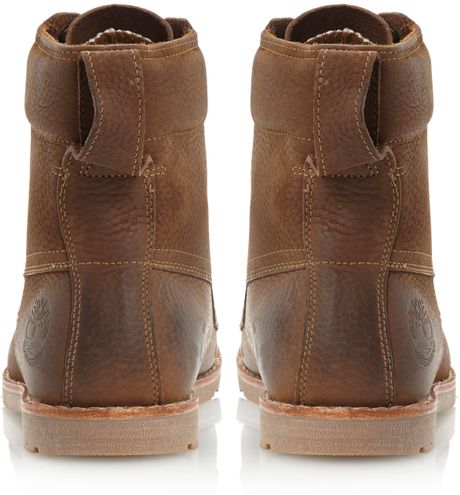 timberland rugged 6 inch boot for men in brown