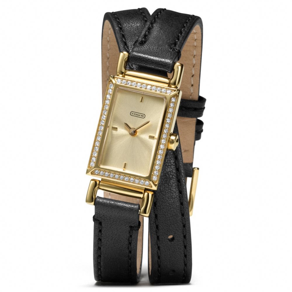 Coach Madison Double Wrap Strap Watch in Black Lyst