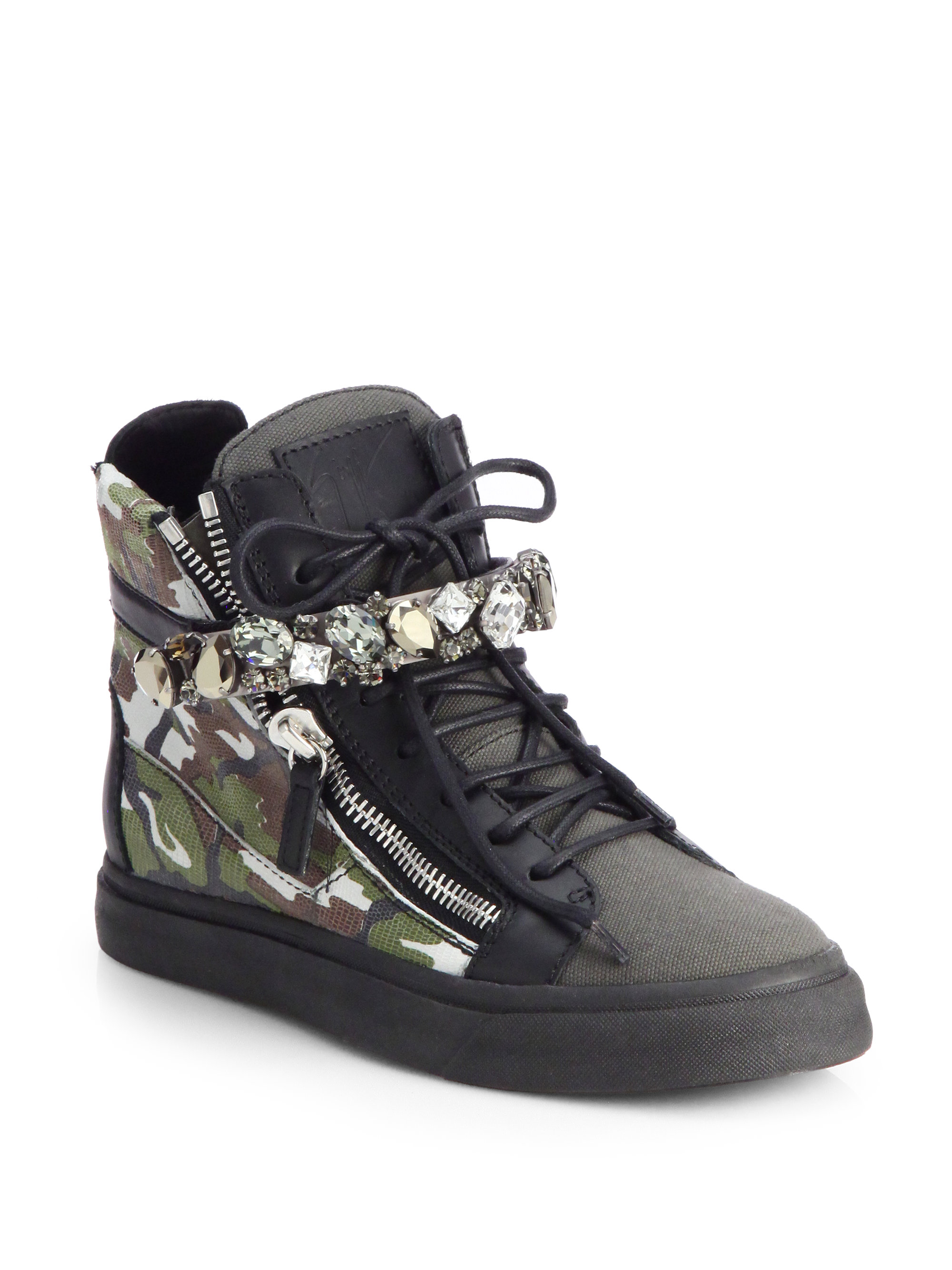 wedge sneakers camo