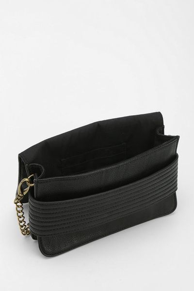 black clutch with hand strap