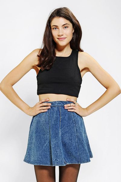Urban Outfitters Out From Under Racerback Cropped Bra Top in Black ...