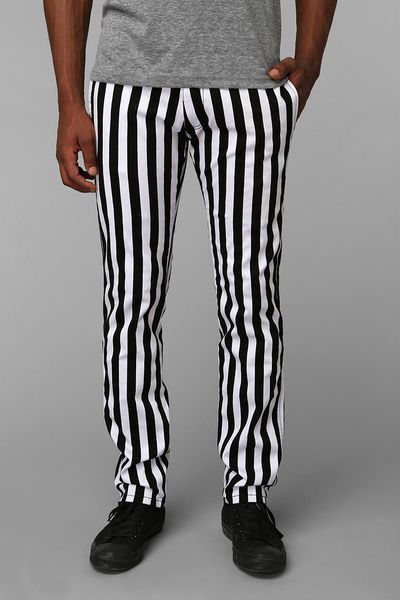 mens black striped pants