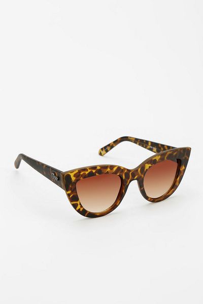 Quay Kittie Cat-Eye Sunglasses in Brown | Lyst