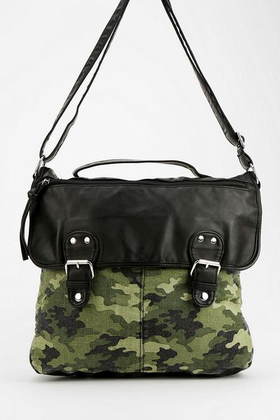 Urban Outfitters Deena Ozzy Camo Satchel Bag in Black (GREEN) | Lyst