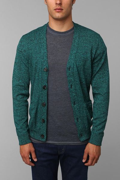 Urban Outfitters Your Neighbors Marled Cardigan in Green for Men ...
