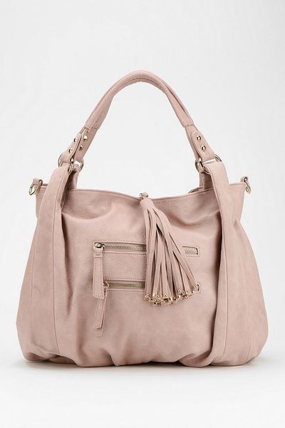 Urban Outfitters Ecote Tasseled Vegan Leather Hobo Bag in Pink | Lyst