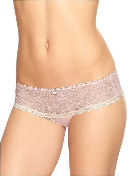 Gap Sexy Lace Cheeky Tanga Thong In Pink Light Pink Lyst