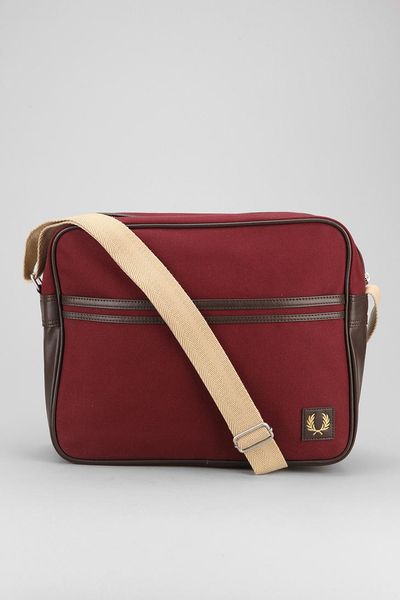 Urban Outfitters Fred Perry Canvas Messenger Bag in Red for Men ...