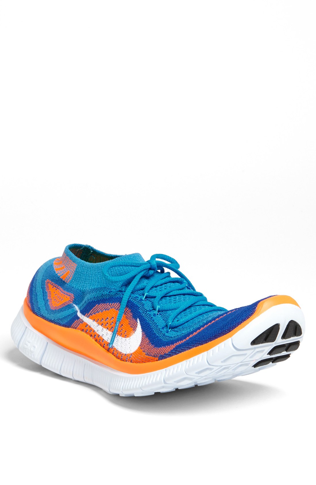 nike flyknit blue and orange