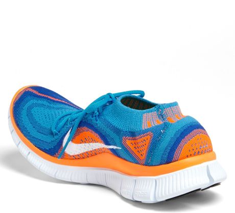 nike shoes orange and blue